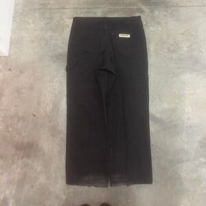 Vintage Y2K brooklyn express men's black carpenter jeans baggy wide leg skater‎